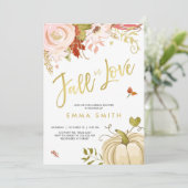 秋インラブブライダルシャワー招待ベビー秋 招待状 (スタンド正面)