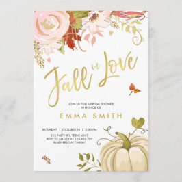 秋インラブブライダルシャワー招待ベビー秋 招待状