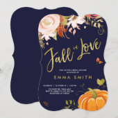 秋インラブブライダルシャワー招待ベビー秋 招待状 (正面/裏面)