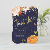 秋インラブブライダルシャワー招待ベビー秋 招待状 (スタンド正面)