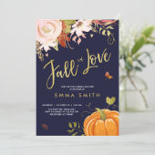 秋インラブブライダルシャワー招待ベビー秋 招待状 (スタンド正面)