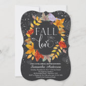 秋インラブブライダルシャワー招待状、秋の結婚式 招待状 (正面)