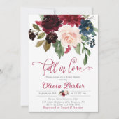 秋インラブブライダルシャワー招待秋フローラ 招待状 (正面)