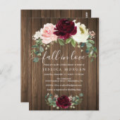 秋インラブブライダルシャワー招待 ポストカード (正面/裏面)