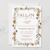 秋インラブブライダルシャワー招待 招待状 (正面)