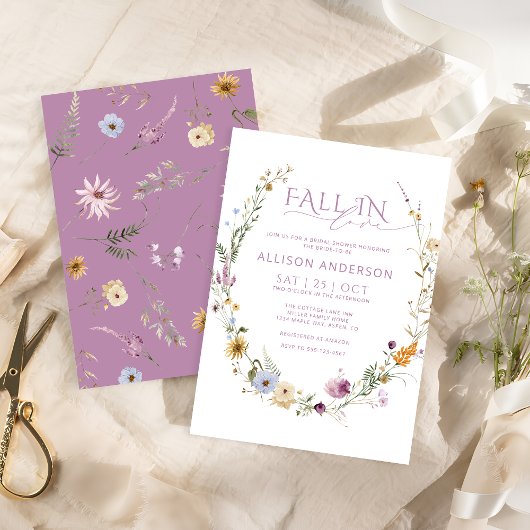 秋インラブブライダルシャワー招待 招待状