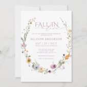 秋インラブブライダルシャワー招待 招待状 (正面)