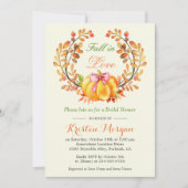 秋インラブブライダルシャワー秋カボチャフローラ 招待状 (正面)