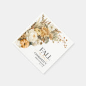 秋インラブブライダルシャワー スタンダードカクテルナプキン (角)