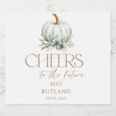 秋インラブブライダルシャワー スパークリングワインラベル (シングルラベル)