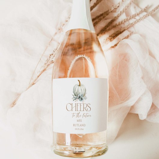 秋インラブブライダルシャワー スパークリングワインラベル