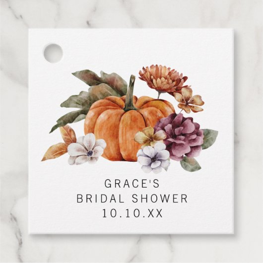 秋インラブブライダルシャワー フェイバータグ (正面)