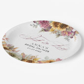 秋インラブブライダルシャワー ペーパープレート (アングル)