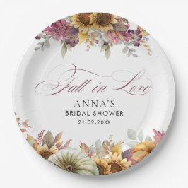 秋インラブブライダルシャワー ペーパープレート