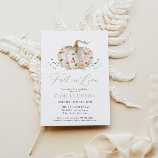 秋インラブブライダルシャワー 招待状