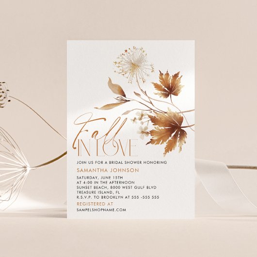 秋インラブブライダルシャワー 招待状