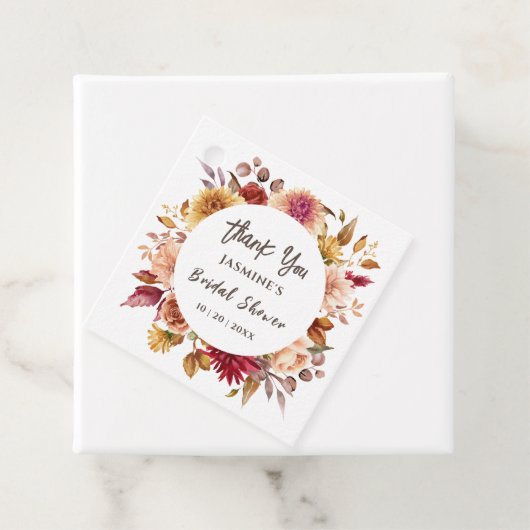 秋インラブブライダルシャワー |秋のフローラ フェイバータグ (インサイチュ)