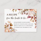 秋インラブブライダルシャワー |秋のレシピ依頼 エンクロージャーカード (正面)