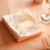 秋インラブブライダルシャワー、秋ワイルドフラワーブライダル スタンダードカクテルナプキン