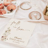 秋インラブブライダルシャワー、秋ワイルドフラワーブライダル スタンダードカクテルナプキン