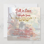 秋インラブブライダルルンチョンオータムウェディングシャワー 招待状 (正面)