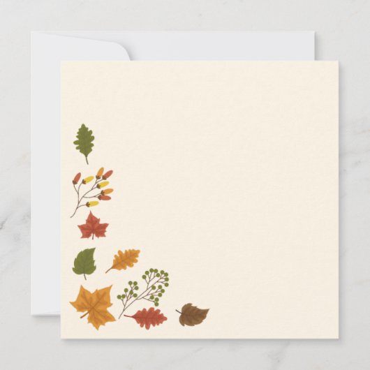 秋インラブブライダルルンチョンオータムウェディングシャワー 招待状 (裏面)