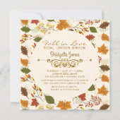 秋インラブブライダルルンチョンオータムウェディングシャワー 招待状 (正面)