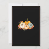 秋インラブブラックオータム秋パンプキンス結婚ズ 招待状 (裏面)