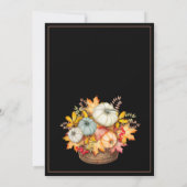 秋インラブブラックオータム秋パンプキンス結婚ズ 招待状 (裏面)