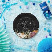 秋インラブブラックブライダルシャワー ペーパープレート (パーティー)