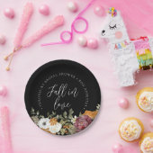 秋インラブブラックブライダルシャワー ペーパープレート (パーティー)