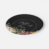 秋インラブブラックブライダルシャワー ペーパープレート (アングル)