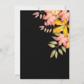 秋インラブブラック秋紅葉結婚 招待状 (裏面)