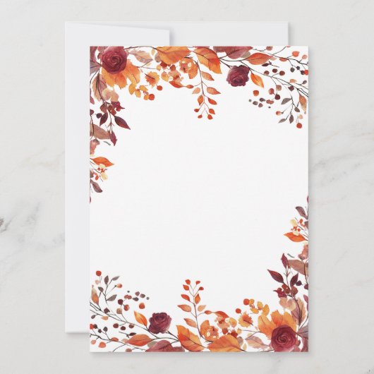 秋インラブブリーズメイドランチョン招待状 招待状 (裏面)