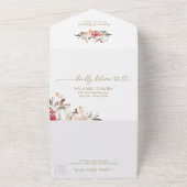 秋インラブブルゴーニュパンプキン結婚ズ オールインワン招待状 (外側)