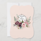 秋インラブブルゴーニュフローラバラブライダルシャワー 招待状 (裏面)