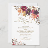 秋インラブブルゴーニュフローラ婚約パーティ 招待状 (正面)
