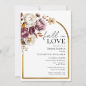 秋インラブブルゴーニュフローラ秋ブライダルシャワー 招待状 (正面)