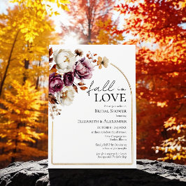 秋インラブブルゴーニュフローラ秋ブライダルシャワー 招待状