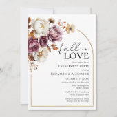 秋インラブブルゴーニュフローラ秋婚約パーティ 招待状 (正面)