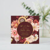 秋インラブブルゴーニュリースフローラブライダルシャワー 招待状 (スタンド正面)