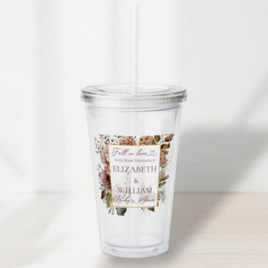 秋インラブブルゴーニュ秋フローラ アクリルタンブラー