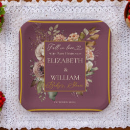 秋インラブブルゴーニュ秋フローラ ペーパープレート