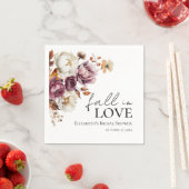 秋インラブブルゴーニュ秋ブライダルシャワーナプキンズ スタンダードカクテルナプキン (インサイチュ)