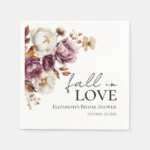 秋インラブブルゴーニュ秋ブライダルシャワーナプキンズ スタンダードカクテルナプキン (正面)