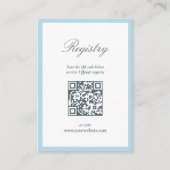 秋インラブブルーパンプキンブライダルシャワーレジストリ エンクロージャーカード (正面)