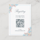 秋インラブブルーパンプキンブライダルシャワーレジストリ エンクロージャーカード (正面)
