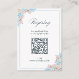 秋インラブブルーパンプキンブライダルシャワーレジストリ エンクロージャーカード