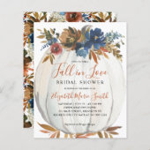 秋インラブブルーフローラパンプキンブライダルシャワー (正面/裏面)