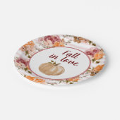 秋インラブプレートパンプキンブライダルシャワー ペーパープレート (アングル)